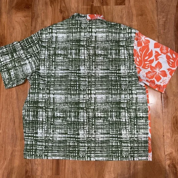 Prada - green/orange/white Printed cotton Shirt